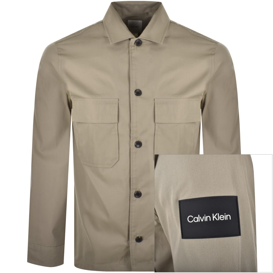Calvin klein khaki jacket deals